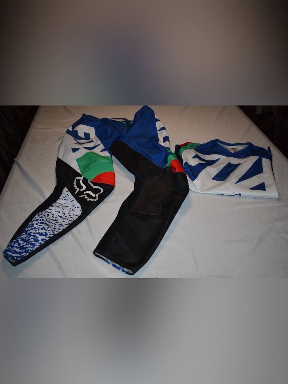 Fox Racing 180 Youth Motocross Jersey & Pants Set Blue White Size YS/8